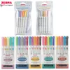 Marcadores Japan Zebra Mildliner 35 Pastel Suave Cores Suaves Marcador de Linha Marcador para Escritório Notas de Estudo Desenhar ilustração Marcação 230615