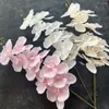 Dekorative Blumen, 9 Köpfe, künstlicher Schmetterling, Orchidee, gefälschte 3D-Phalaenopsis, Simulationsblume, fühlt sich echt an, Pflanzen, Hochzeit, Heimdekoration