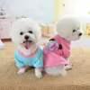 Dog Apparel Cartoon Dog Coat Jacket Winter Pet Dog Clothes For French Bulldog Cute Lovers Skirt Cotton Dogs Dress Pets Clothing Ropa Mascota 230614