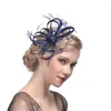 Kopfschmuck Hochzeit Braut Fascinator Hut Blume Feder Teeparty Frauen Mädchen Haar