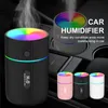 Humidifiers 220ML Car Air Humidifier USB Essential Diffuser Home Aroma Humidify Mist LED Night Light Mini Ultrasonic