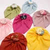 Bébé Chapeau Noeud Rond Bébé Fille Chapeau Imprimés Floraux Donuts Turban Tête Wraps Bébé Enfants Bonnet Bonnet Nouveau-Né Photographie Props Porter