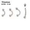 Labret Lip Piercing Jewelry ASTM 36 Eyebrow Rings Internally Threaded Banana Curved Barbell Navel Belly Button Body 16G 6mm 7mm 230614