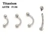 Labret Lip Piercing Jewelry ASTM 36 눈썹 반지 내부 스레드 바나나 구부러진 바벨 배꼽 배꼽 바디 16g 6mm 7mm 7mm 230614