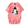 T-shirts pour hommes Anime Harajuku Hayakawa Aki Shirt Oversize Tops Fashion Summer Tie Dye Casual Short Sleev Chainsaw Man E Top Men T-Shirt