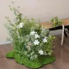 Decoratieve Bloemen Groen Blad Planten Lelie Bruiloft Vloer Bloemstuk Kunstbloemen Rij Feest Satge Weg Lood Bal Etalage