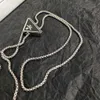 Necklaces Strands Strings Inverted Triangle Metal Micro Label Keychain Pendant Necklace for Women P Home New Style Jewelry Long Chain Fashion Trend