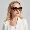 Solglasögon Designer Brand Acetate Fashion Luxury Women Vintage Circular Branded Girl Sunglass Elr5