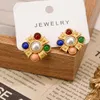 Stud Stud earrings Designer Sier Plated Stud Earrings High Quality Alloy Brand Letter Earring Inlaid Crystal Pearl Eardrop Fashion Wome