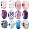 925 Sterling Silver for pandora charms authentic bead Pendant women Bracelets beads New Murano Glass