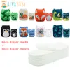 Cloth Diapers ALVABABY 8 diapers 8 Inserts Baby Cloth Diapers One Size Adjustable Washable Reusable Cloth Nappy For Baby Girls and Boys 230614