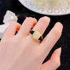 Cluster Rings 2023 Women Italian Textured Carved Gold Ring Vintage Full Diamond Girl