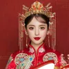 Bijoux de cheveux de mariage rétro coiffure chinoise couronne bandeau passerelle scène accessoires de cheveux de mariage perles perlées gland diadèmes boucle d'oreille bijoux de cheveux 230614