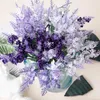 Decoratieve Bloemen 10 Hoofden Romantische Provence Lavendel Zijde Kunstmatige Paarse Boeket Voor DIY Thuis Bruiloft Decoratie Plastic Nep