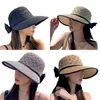 Breda randen hattar l5ya flickor hink hatt avslappnad fyra säsonger för camping vandring halm