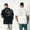Men's T-Shirts Summer Men's T-Shirts Sports Casual Elastic Round Neck Loose Oversized T-Shirt Pure Cotton Short Sleeve 230615