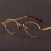 Lunettes de soleil Cadres Mode Haute Qualité Vintage Rond De Luxe Pur Titane Optique Lunettes Hommes Femmes Ordinateur Lunettes