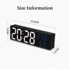 Wall Clocks 9 Inch Large Digital Wall Clock Temperature and Humidity Display Night Mode Table Alarm Clock 1224H Electronic LED Clock 230614