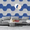 Wall Stickers 12Pcs Hexagon Polyester Soundproofing Wall Panels Self-adhesive Sound Proof Acoustic Panel Study Meeting Room Nursery Wall Decor 230614