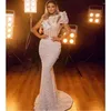 Casual Dresses Luxury Prom Gowns Women Runway Red One Shoulder Cut Out Plexiglass Petal Embroidery Open Leg Maxi Long Celebrity Party Dress