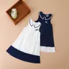 Mädchenkleider Mädchenkleid Sommer Chiffon Plissee Kleid Kinder Ärmelloses Kleid Modisches Baby Weißes Prinzessinnenkleid 230614