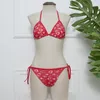 Bikini Dames Badpakken Set Strandbaden Tweedelige set bikini Wind Zwemkleding Dames Klassieke badmode 1245