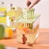 1pc réfrigérateur bouteille d'eau froide avec robinet, grande capacité seau d'eau froide récipient de boisson pour boissons froides