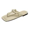 Slippers Women Summer 2023 Woven Hollow Clip Foot Casual Flat Beach Sandals Slides Solid Indoor Outdoor Flip Flops Shoe