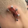 Brincos traseiros gótico garra de demônio clipe de osso de orelha pendurado punk metal geométrico sem piercing para homens mulheres festa jóias presentes