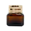 15G Amber Eye Cream Jar Bottle Empty Glass Lip Balm Container Cosmetic Prov Burkar med Gold Cap Suekm