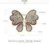 Broches femelle Simple cristal blanc mignon papillon pour les femmes de luxe or argent couleur Zircon alliage Animal broche épingles de sûreté