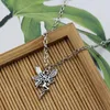 Kettingen Vintage Angel Fairy Hanger Ketting Voor Vrouwen Oude Zilveren Kleur Mode Punk Dier Choker Ketting Meisje Kids Sieraden Gift