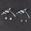 Brincos traseiros 2023 Brincos clipe de strass brinco Boucle D'oreille bijoux cristal Ear Cuff para mulheres joias de casamento