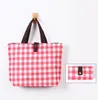 Reusable Grocery Bags Orange Big Flower Pink And White Grid Cat Cherry Flowers Leaves Dots Stripe Purple Yellow Rainbow Lines Red Bl Otjvk