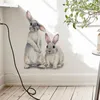 9 estilos aquarela animais adesivos de parede para sala de estar quarto quartos crianças decoração de parede coelho raposa pássaros decalques de parede decoração de casa