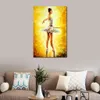 Modern Canvas Art Figurative Girl in The Ballet Class Hand-painted Oil Paintings Living Room Decor