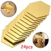 24pcs adesivo specchio esagonale oro mosaico autoadesivo piastrelle adesivi murali decalcomanie camera da letto fai da te soggiorno bagno decorazioni per la casa