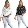 2023 blusas femininas camisas de designer impressão camisa topos manga longa magro ajuste camisa navio livre