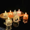 New 6Pcs LED Tealight Candles Transparent Flameless Artificial Candle Light Battery Powered Night Light For Christmas New Year Decor