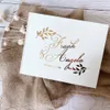 Outros suprimentos para festas de eventos Casamento personalizado Livro de visitas branco Personalizado Elegante Sr. e Sra.