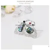 Pins Brooches Shell Butterfly Brooch Pins Fashion Business Suit Dress Tops Co For Women Men Jewelry Will And Sandy Drop Delivery Dh7Vp