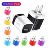 Carregador USB 5V 1A Adaptador de energia de parede Telefone Multicolor Carregadores de viagem para iPhone Xiaomi Samsung