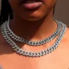 Brins Mode 13mm Curb Miami Cubain Lien Chaîne Collier pour Femmes Chunky Métal Bracelet Hiphop Bijoux Nouveau 230613