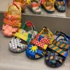 Sandali estivi Melissa Baotou Hollow Bambini Ragazzi Ragazze Modello colorato Scarpe da spiaggia con bottoni in tela Cute Jelly stampata 230615