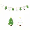 New 3m Xmas Trees Banners Merry Christmas Decor Garland Christmas Banners Santa Claus Banner Snowman Elk Flag Decor for Home