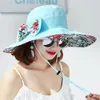 Chapeaux à large bord Chapeaux seau réversible chapeau d'été pour les femmes Superlarge bord Chapeau de plage chapeau de soleil femme Angleterre Style filles arc Fedora chapeau 230615