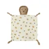 Bébé couette serviette doux mousseline coton Mini couverture mignon impression Lion poupée pour bébé garçon fille dormir câlins bébé produit