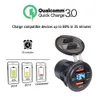 New USB Type C Car Usb Charger Socket 12V/24V Dual USB Outlet PD3.0 QC3.0 Car Socket with LED Voltmeter and ON/Off Switch Fast C