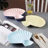 Assiettes Assiette De Boulette En Céramique De Style Japonais Avec Plat De Vinaigre Porcelaine Mignon Coquille Dessert Créatif Snack Salade Vaisselle