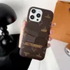 Designer-Handyhüllen für iPhone 15 14 pro max Hochwertiges Leder-Kartenetui 18 17 16 15promax 14promax 13promax 15pro 14pro 13pro 12pro 13 12 Hülle mit Logo-Box Mann Frau